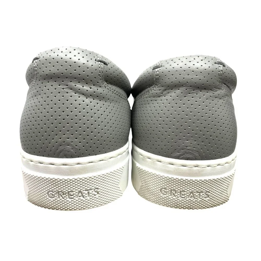 Greats Brooklyn Wooster Perforated‎ Italian Leather Slip On Sneakers